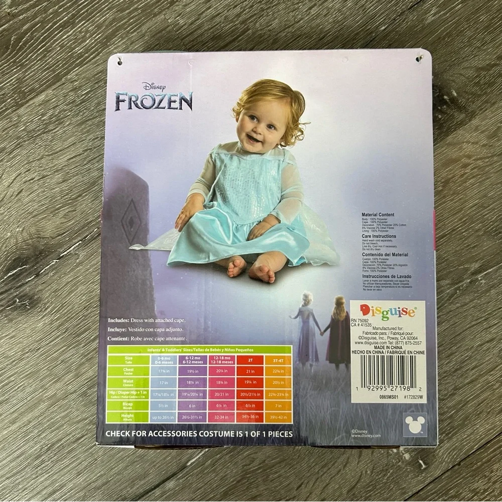 NWT 12-18 Months Disney Frozen Elsa Dress Halloween Costume - Picture 2 of 4